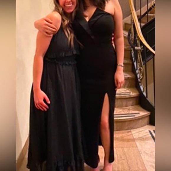 Betsy & Adam Black Strapless Tuxedo Dress Formal Black Tie Event - Picture 13 of 13